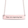 Thumbnail Image 3 of Engravable Name Heart in Paw Print Bar Pet Necklace in 14K White, Yellow or Rose Gold (2 Lines)