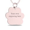 Thumbnail Image 3 of Engravable Photo Textured Paw Print Pet Pendant in 14K White, Yellow or Rose Gold (1 Image and 2 Lines)