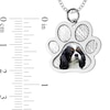 Thumbnail Image 3 of Engravable Photo Textured Paw Print Pet Pendant in 14K White, Yellow or Rose Gold (1 Image and 2 Lines)