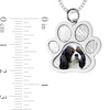 Thumbnail Image 4 of Engravable Photo Textured Paw Print Pet Pendant in 14K White, Yellow or Rose Gold (1 Image and 2 Lines)