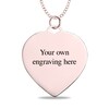 Thumbnail Image 3 of Engravable Map Heart Disc Pendant in 14K White, Yellow or Rose Gold (1 Address and 3 Lines)