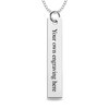 Thumbnail Image 2 of Engravable Name Baby Footprint Vertical Bar Pendant in 14K White, Yellow or Rose Gold (1 Image and 2 Lines)