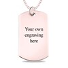 Thumbnail Image 3 of Engravable Map Dog Tag Pendant in 14K White, Yellow or Rose Gold (1 Address and 4 Lines)