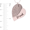 Thumbnail Image 3 of Engravable Print and Your Own Handwriting Tilted Heart Pendant in 14K White, Yellow or Rose Gold (1 Image and 4 Lines)