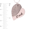 Thumbnail Image 4 of Engravable Print and Your Own Handwriting Tilted Heart Pendant in 14K White, Yellow or Rose Gold (1 Image and 4 Lines)
