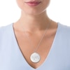Thumbnail Image 1 of Engravable Your Own Handwriting Disc Pendant in 14K White, Yellow or Rose Gold (1 Image and 4 Lines)