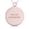 Thumbnail Image 2 of Engravable Your Own Handwriting Disc Pendant in 14K White, Yellow or Rose Gold (1 Image and 4 Lines)