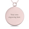 Thumbnail Image 3 of Engravable Your Own Handwriting Disc Pendant in 14K White, Yellow or Rose Gold (1 Image and 4 Lines)