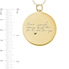 Thumbnail Image 3 of Engravable Your Own Handwriting Disc Pendant in 14K White, Yellow or Rose Gold (1 Image and 4 Lines)