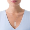 Thumbnail Image 1 of Engravable Handwriting Vertical Bar Pendant in 14K White, Yellow or Rose Gold (1 Image and Line)