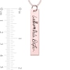 Thumbnail Image 3 of Engravable Handwriting Vertical Bar Pendant in 14K White, Yellow or Rose Gold (1 Image and Line)