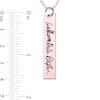 Thumbnail Image 4 of Engravable Handwriting Vertical Bar Pendant in 14K White, Yellow or Rose Gold (1 Image and Line)