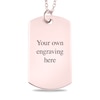 Thumbnail Image 2 of Large Engravable Photo Dog Tag Pendant in 14K White, Yellow or Rose Gold (1 Image and 4 Lines)