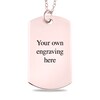 Thumbnail Image 3 of Large Engravable Photo Dog Tag Pendant in 14K White, Yellow or Rose Gold (1 Image and 4 Lines)