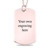 Thumbnail Image 2 of Large Engravable Photo Dog Tag Pendant in 14K White, Yellow or Rose Gold (1 Image and 4 Lines)