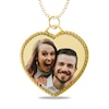 Thumbnail Image 0 of Engravable Photo Rope Frame Heart Pendant in 14K White, Yellow or Rose Gold (1 Image and 3 Lines)