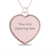 Thumbnail Image 2 of Engravable Photo Rope Frame Heart Pendant in 14K White, Yellow or Rose Gold (1 Image and 3 Lines)