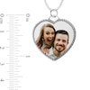 Thumbnail Image 3 of Engravable Photo Rope Frame Heart Pendant in 14K White, Yellow or Rose Gold (1 Image and 3 Lines)