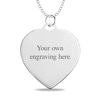 Thumbnail Image 2 of Medium Engravable Photo Heart Pendant in 14K White, Yellow or Rose Gold (1 Image and 3 Lines)