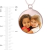 Thumbnail Image 3 of Medium Engravable Photo Circle Pendant in 14K White, Yellow or Rose Gold (1 Image and 3 Lines)