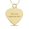 Thumbnail Image 3 of Small Engravable Photo Heart Pendant in 14K White, Yellow or Rose Gold (1 Image and 2 Lines)