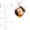 Thumbnail Image 4 of Small Engravable Photo Heart Pendant in 14K White, Yellow or Rose Gold (1 Image and 2 Lines)