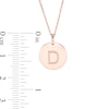 Thumbnail Image 1 of Etched "D" Initial Disc Pendant in 10K Rose Gold