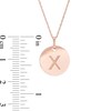 Thumbnail Image 2 of Etched "X" Initial Disc Pendant in 10K Rose Gold