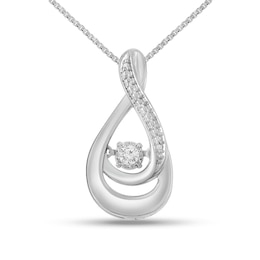 Unstoppable Love™ 1/20 CT. T.W. Diamond and Bead Layered Infinity Pendant (1 Line)