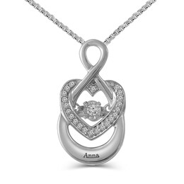 Unstoppable Love™ Diamond Accent Heart Wrapped Infinity Pendant (1 Line)