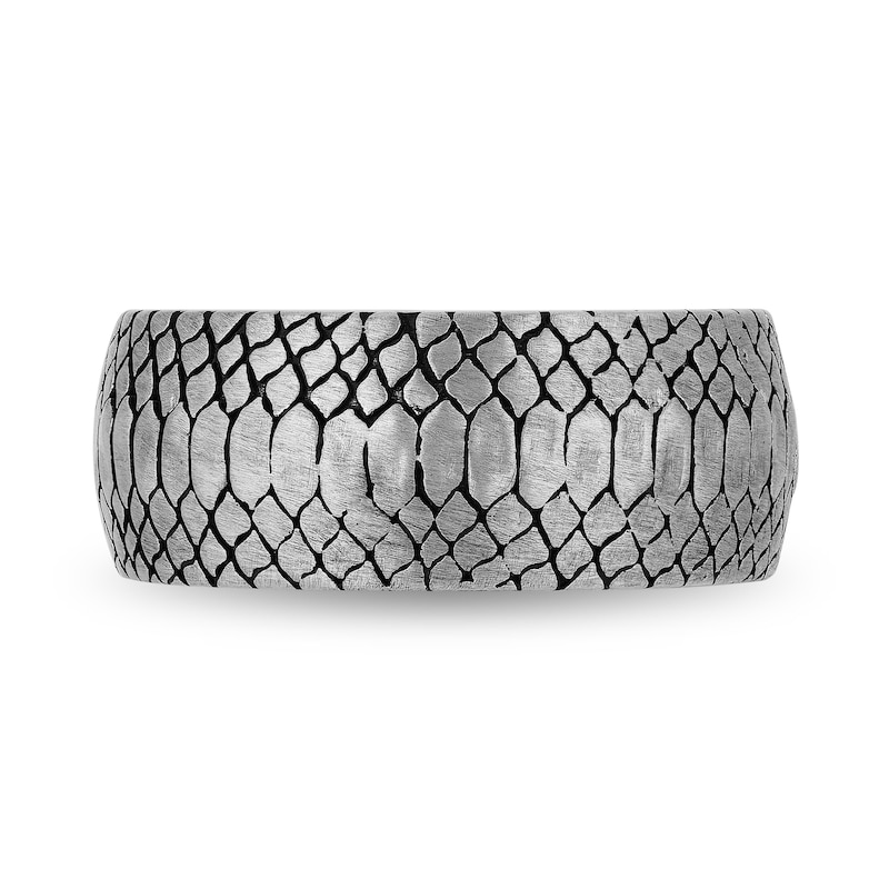 Main Image 3 of Enchanted Disney Oxidized Snake Skin Ring in Sterling Silver - Size 10