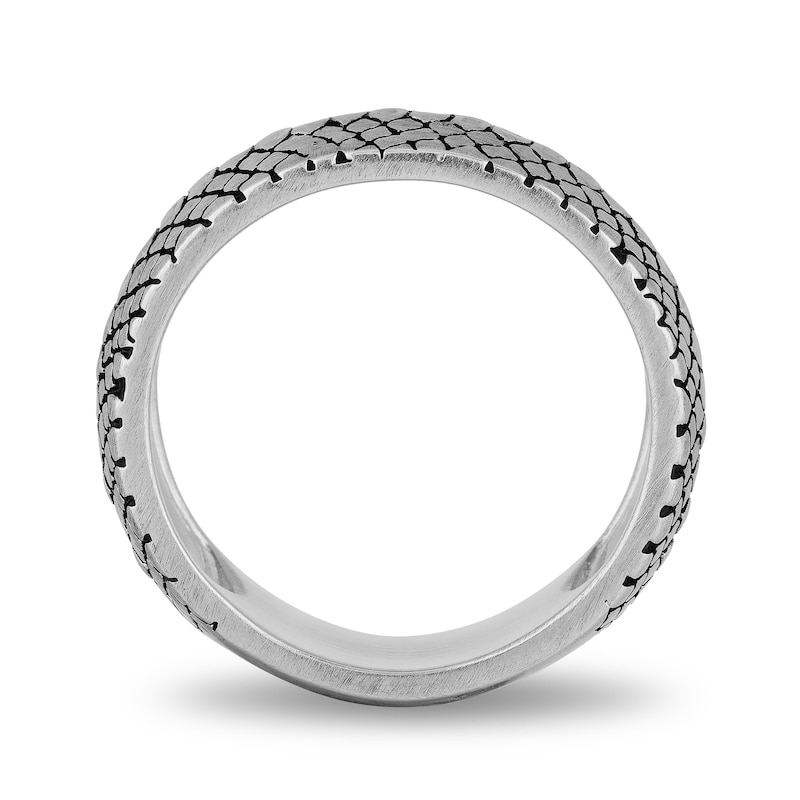 Main Image 4 of Enchanted Disney Oxidized Snake Skin Ring in Sterling Silver - Size 10