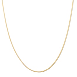 10K Solid Gold Herringbone Chain Made in Italy - 18"