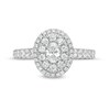 Thumbnail Image 4 of Love's Destiny by Zales 1 CT. T.W. Certified Oval Diamond Frame Engagement Ring in 14K White Gold (I/SI2)