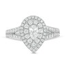 Thumbnail Image 4 of Love's Destiny by Zales 1 CT. T.W. Certified Pear-Shaped Diamond Frame Engagement Ring in 14K White Gold (I/SI2)