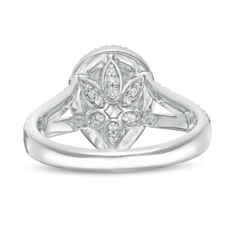 Love's Destiny by Zales 1 CT. T.W. Certified Pear-Shaped Diamond Frame Engagement Ring in 14K White Gold (I/SI2)