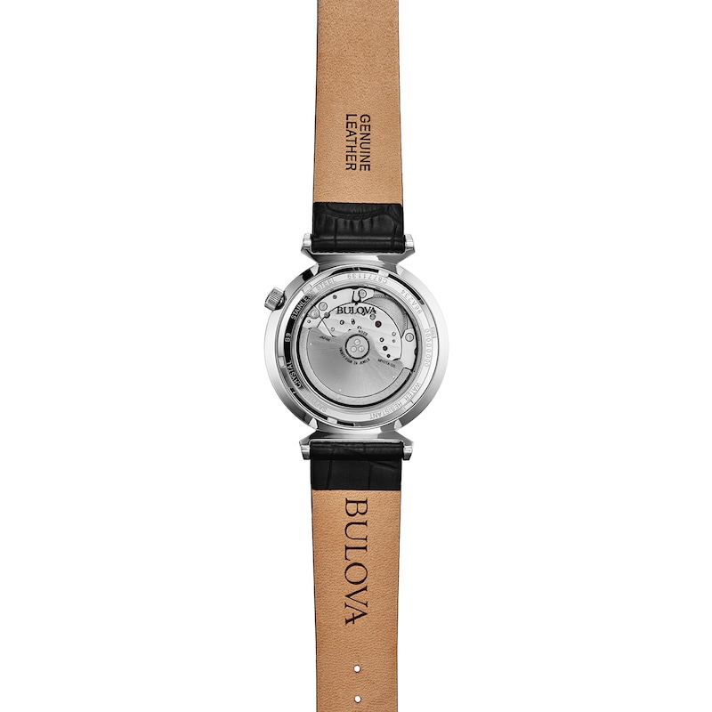 Men's Bulova Regatta Automatic Strap Watch with Black Skeleton Dial (Model: 96A234)
