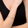 Thumbnail Image 2 of 1/10 CT. T.W. Diamond Heart Knot Bangle in Sterling Silver
