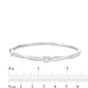 Thumbnail Image 3 of 1/10 CT. T.W. Diamond Heart Knot Bangle in Sterling Silver