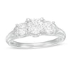 Thumbnail Image 1 of 1-1/2 CT. T.W. Certified Diamond Past Present Future® Engagement Ring in 14K White Gold (I/I2)
