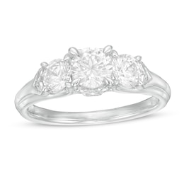 1-1/2 CT. T.W. Certified Diamond Past Present Future® Engagement Ring in 14K White Gold (I/I2)
