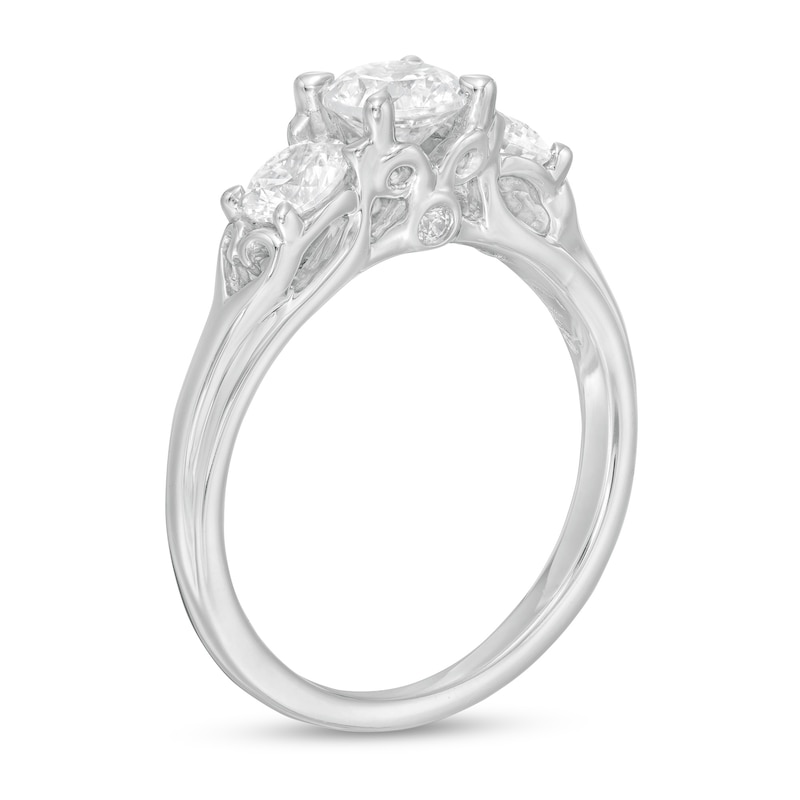 1-1/2 CT. T.W. Certified Diamond Past Present Future® Engagement Ring in 14K White Gold (I/I2)