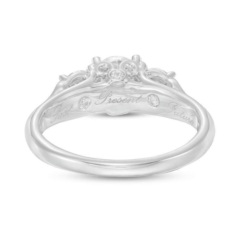 1-1/2 CT. T.W. Certified Diamond Past Present Future® Engagement Ring in 14K White Gold (I/I2)