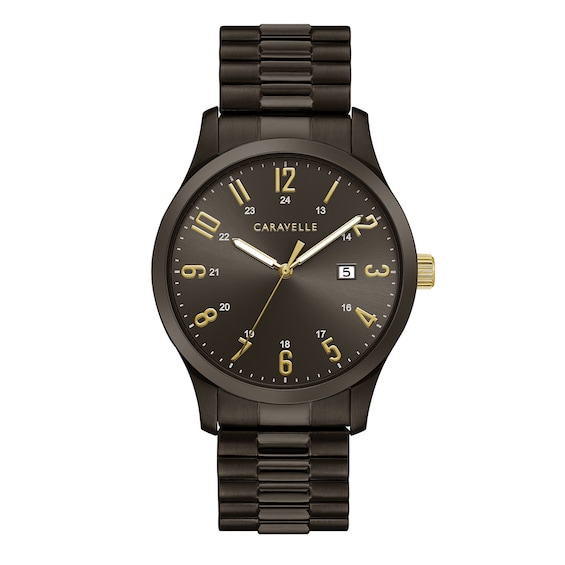 Men's Caravelle By Bulova Black Expansion Watch (Model: 45B160)