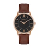 Thumbnail Image 1 of Men's Caravelle by Bulova Rose-Tone Strap Watch with Black Dial (Model: 44A115)