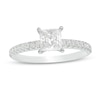 Thumbnail Image 0 of Celebration Ideal 1 CT. T.W. Certified Princess-Cut Diamond Engagement Ring in 14K White Gold (I/I1)