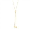 Thumbnail Image 3 of Made in Italy Mirrored Flat-Link and Cable Chain Alternating Triple Strand Bolo Necklace in 14K Gold - 28"