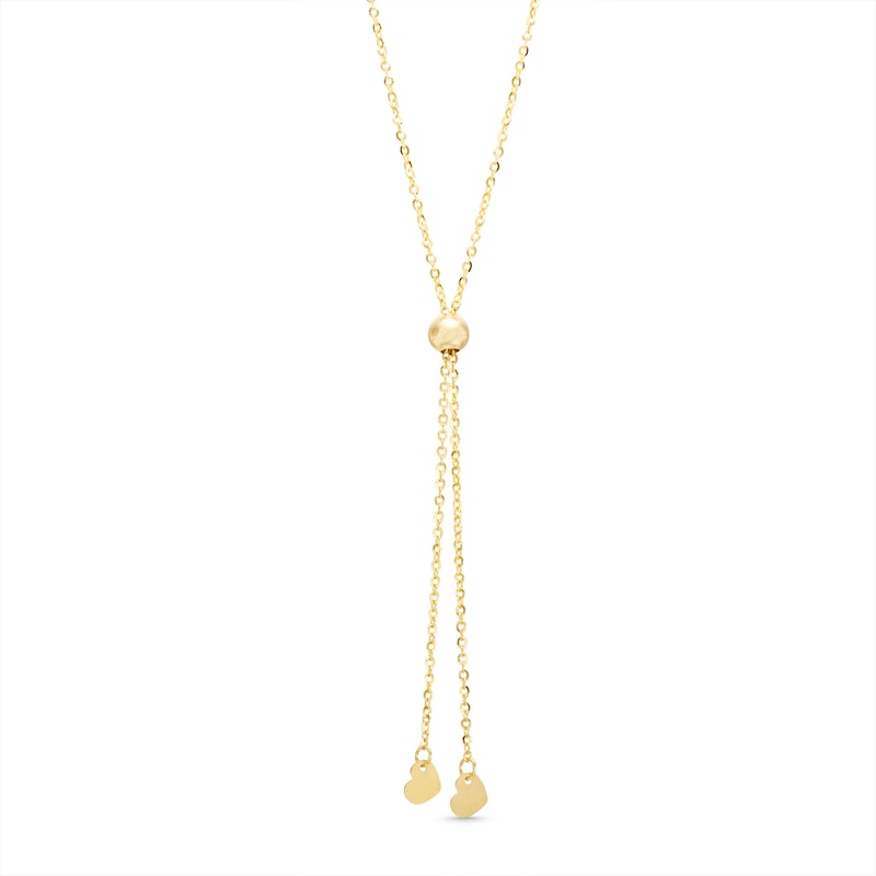 Main Image 3 of Made in Italy Mirrored Flat-Link and Cable Chain Alternating Triple Strand Bolo Necklace in 14K Gold - 28"