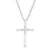 Thumbnail Image 1 of Diamond Accent Cross Pendant in Sterling Silver
