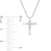 Thumbnail Image 3 of 1/20 CT. T.W. Diamond Overlay Cross Pendant in Sterling Silver
